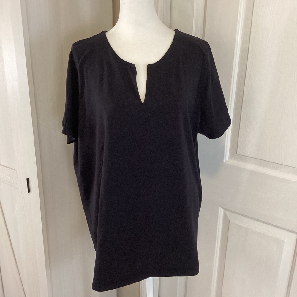 Jones New York Black Short Sleeve Top Sz 2x